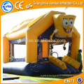 Giraffe style simple gonflable sauter bouncer, jaune et vert guangzhou gonflable chateau gonflable